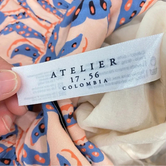 ATELIER 17.56 long maxi 100% cotton dress Sz Small - Picture 9 of 10